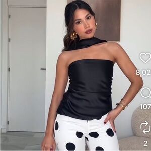 ZARA DRAPED SCARF TOP